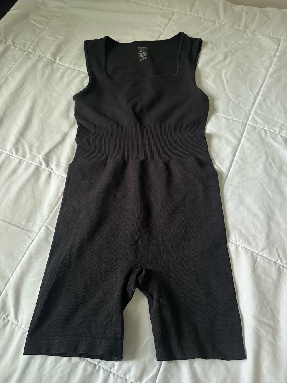 shosho Black Sleeveless Seamless Bodysuit